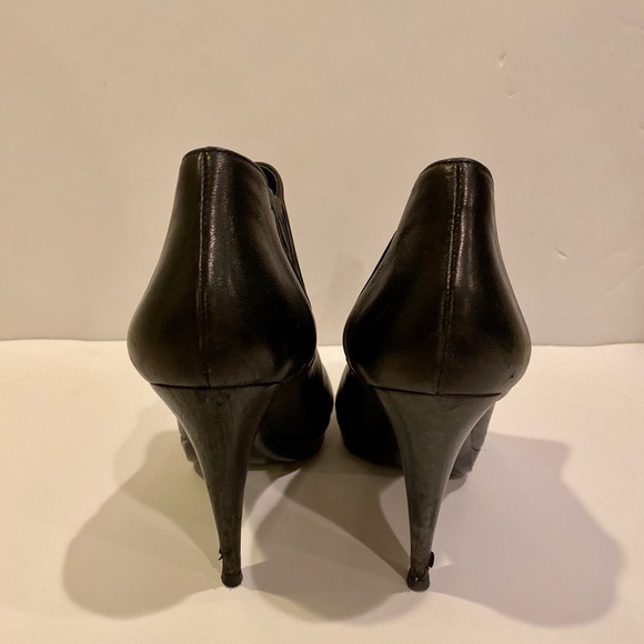 PRADA Black Leather Platform Booties - Picture 2 of 7